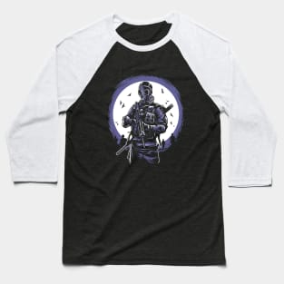 Gas Mask Soldier Baseball T-Shirt